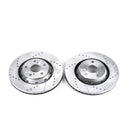PowerStop Evolution Drilled Slotted Rotors Pair Front For Toyota Venza