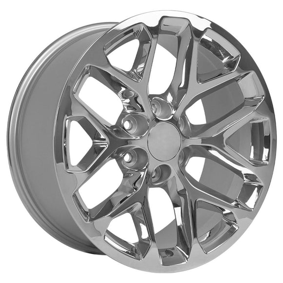 20" Replica Wheel CV98B Fits Chevy Silverado Rim 20x9 Chrome Wheel