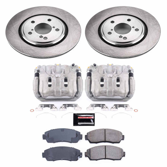PowerStop OE Stock Replacement Low-Dust Ceramic Brake Pad, Rotor and Caliper Kit