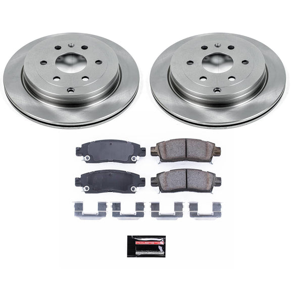 PowerStop OE Stock Replacement Low-Dust Ceramic Brake Pad and Rotor Kit