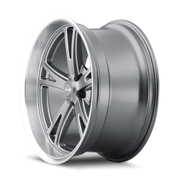 RIDLER TYPE 606 GREY W/ MILLED SPOKES & DIAMOND LIP 17X8 5-120.65 0MM 83.82MM