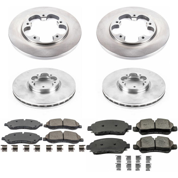PowerStop OE Stock Replacement Low-Dust Ceramic Brake Pad and Rotor Kit