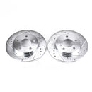 PowerStop Evolution Drilled Slotted Rotors Pair Rear For Pontiac GrPrix