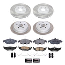 PowerStop Semi-Coated Rotor and Low-Dust Ceramic Brake Pad Kit