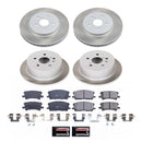 PowerStop Semi-Coated Rotor and Low-Dust Ceramic Brake Pad Kit