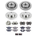 PowerStop OE Stock Replacement Low-Dust Ceramic Brake Pad, Rotor and Caliper Kit