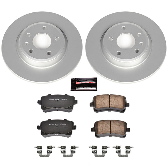 PowerStop Genuine Geomet Coated Rotor and Carbon-Fiber Ceramic Brake Pad Kit