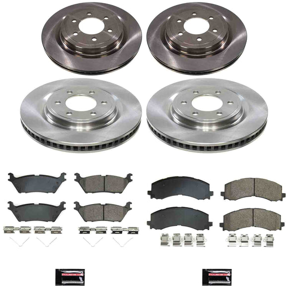 OE Stock Replacement Low-Dust Ceramic Brake Pad and Rotor Kit