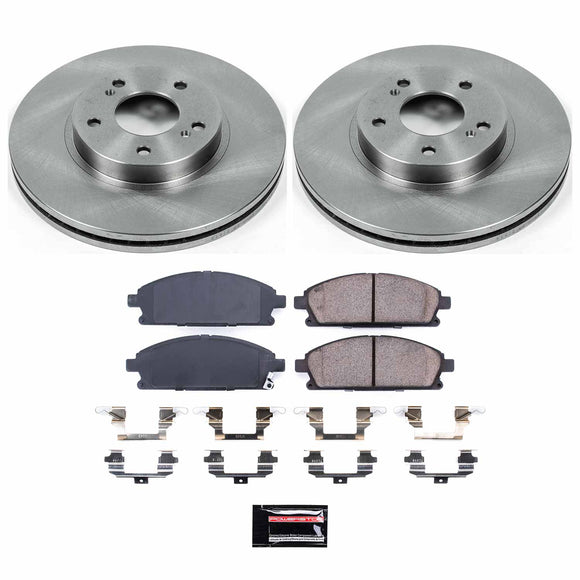 PowerStop OE Stock Replacement Low-Dust Ceramic Brake Pad and Rotor Kit