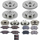 PowerStop OE Stock Replacement Low-Dust Ceramic Brake Pad, Rotor and Caliper Kit