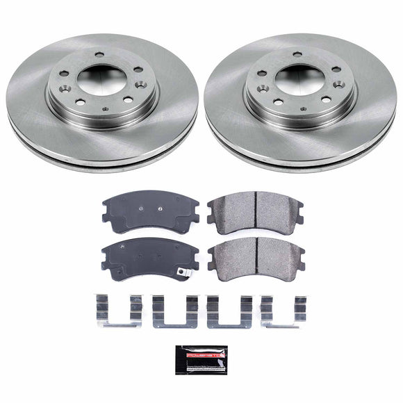 PowerStop OE Stock Replacement Low-Dust Ceramic Brake Pad and Rotor Kit