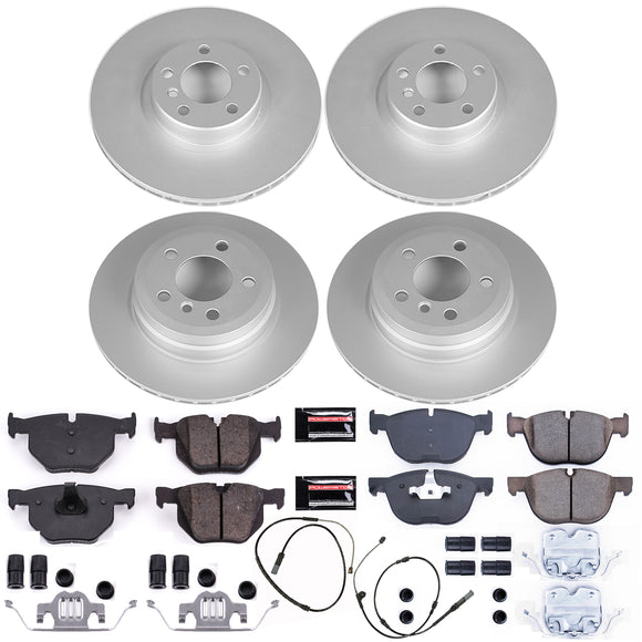 PowerStop Genuine Geomet Coated Rotor and Carbon-Fiber Ceramic Brake Pad Kit