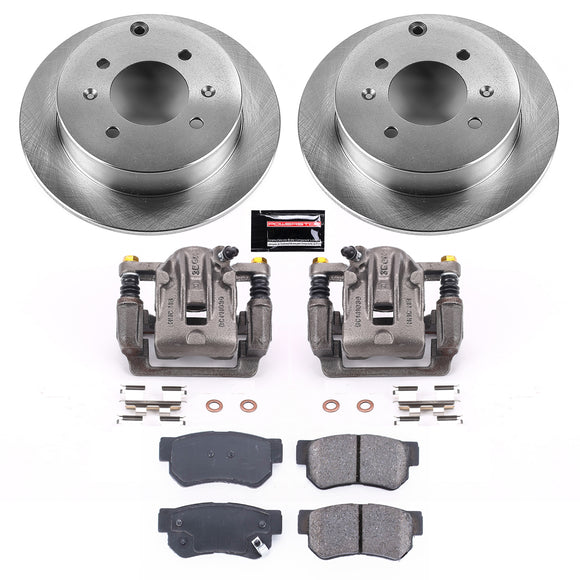 PowerStop OE Stock Replacement Low-Dust Ceramic Brake Pad, Rotor and Caliper Kit