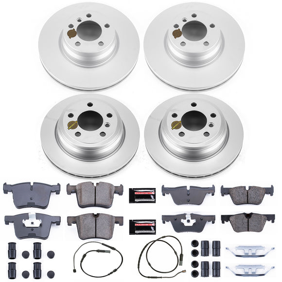 PowerStop Genuine Geomet Coated Rotor and Carbon-Fiber Ceramic Brake Pad Kit
