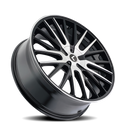 22x8.5 Kraze Double Down Gloss Black Machined 5x108 ET38 CB73 Wheel Rim