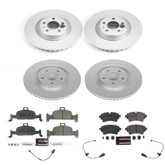 PowerStop Genuine Geomet Coated Rotor and Carbon-Fiber Ceramic Brake Pad Kit