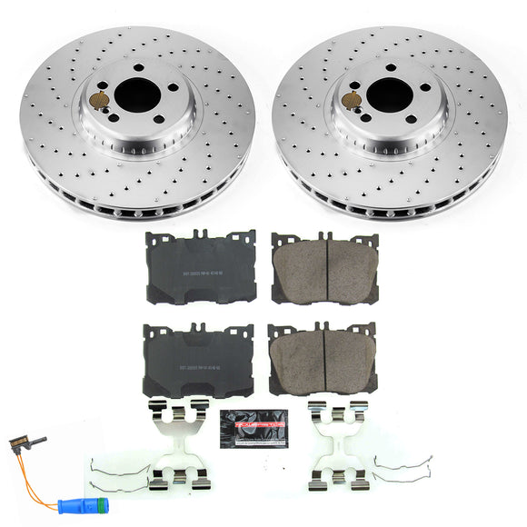 PowerStop Genuine Geomet Coated Rotor and Carbon-Fiber Ceramic Brake Pad Kit