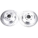 PowerStop Evolution Drilled Slotted Rotors Pair Rear For Honda Pilot