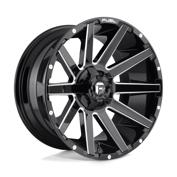 20x10 Fuel Off-Road D615 Contra Gloss Black Milled 8x170 ET-18 CB125.1 Wheel Rim