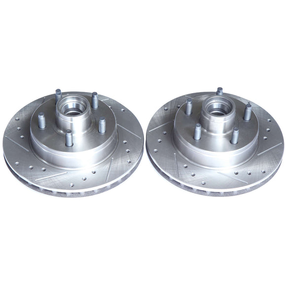 PowerStop Evolution Drilled And Slotted Rotors Pair Front For Ford Ranger