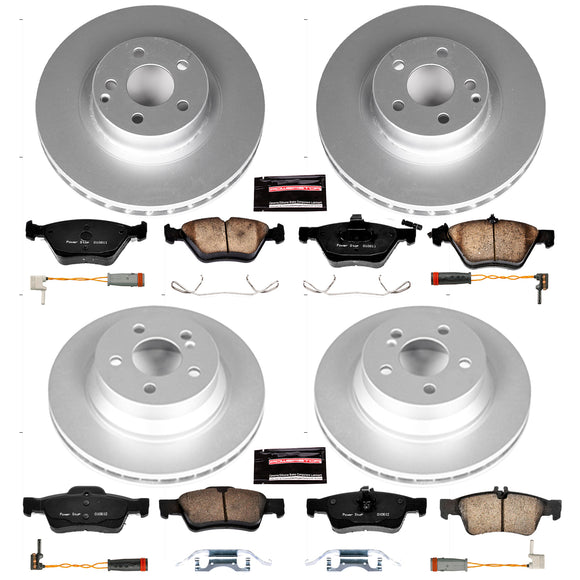 PowerStop Genuine Geomet Coated Rotor and Carbon-Fiber Ceramic Brake Pad Kit