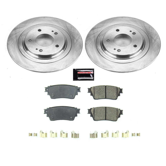 PowerStop OE Stock Replacement Low-Dust Ceramic Brake Pad and Rotor Kit