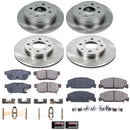 PowerStop OE Stock Replacement Low-Dust Ceramic Brake Pad and Rotor Kit