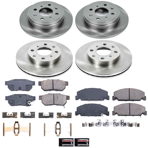 PowerStop OE Stock Replacement Low-Dust Ceramic Brake Pad and Rotor Kit