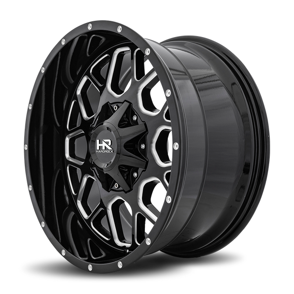 20x10 Hardrock Gunner Gloss Black Milled 5x139.7/150 ET-19 wheel/rim