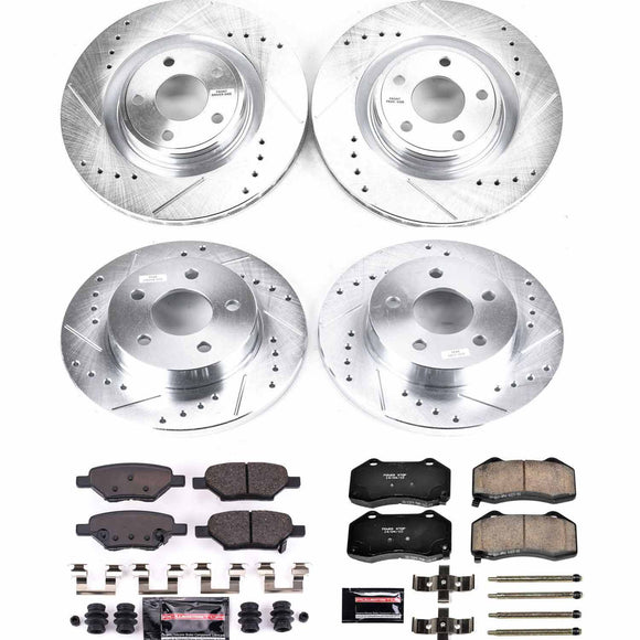 PowerStop Z23 Daily Driver Carbon-Fiber Ceramic Brake Pad and Drilled & Slotted