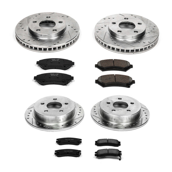 PowerStop Z23 Daily Driver Carbon-Fiber Ceramic Brake Pad and Drilled & Slotted