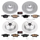 PowerStop Genuine Geomet Coated Rotor and Carbon-Fiber Ceramic Brake Pad Kit