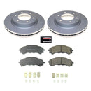 PowerStop Genuine Geomet Coated Rotor and Low-Dust Ceramic Brake Pad Kit
