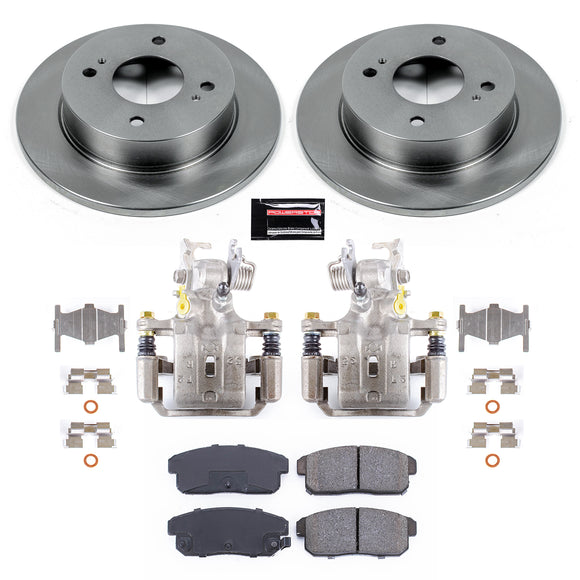 PowerStop OE Stock Replacement Low-Dust Ceramic Brake Pad, Rotor and Caliper Kit
