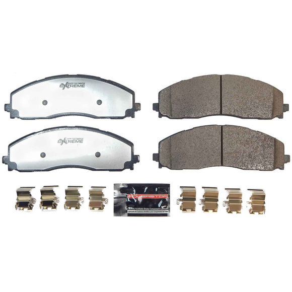 PowerStop Z36 Truck And Tow Carbon-Fiber Ceramic Brake Pads With Hardware