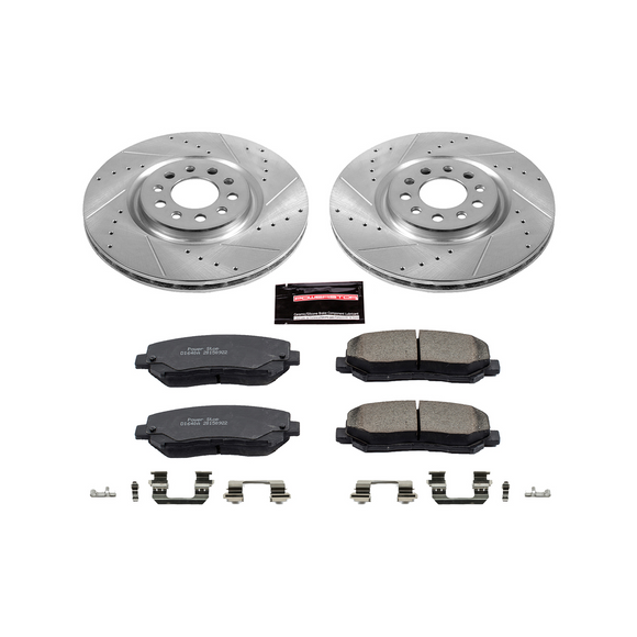 PowerStop Z23 Daily Driver Carbon-Fiber Ceramic Brake Pad and Drilled & Slotted