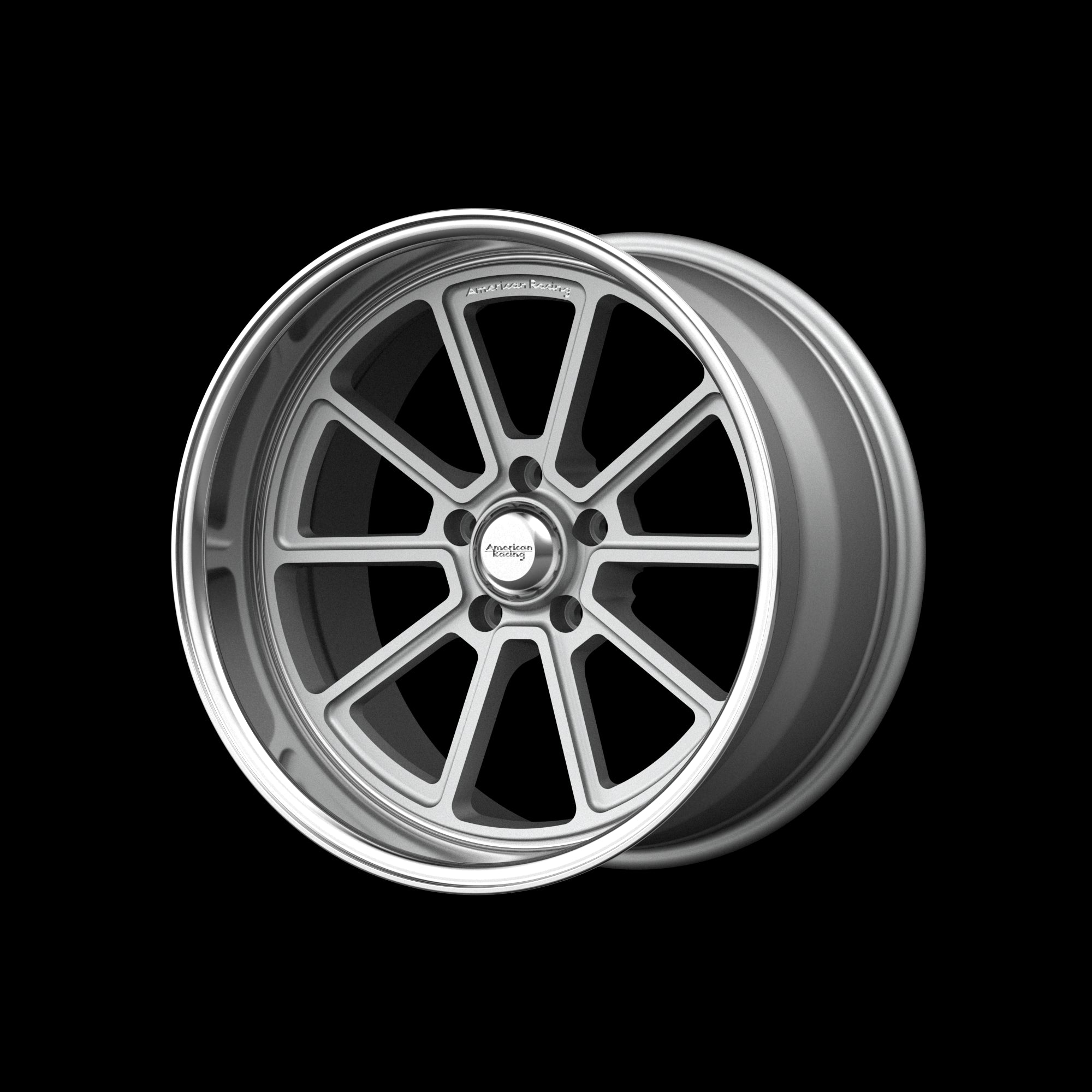 18X10 American Racing Draft Silver With Cut Lip Wheel/Rim 5x120.65 ET0 - 0