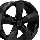 20" Replica Wheel DG05 Fits Dodge Charger SRT Rim 20x9 Black Wheel