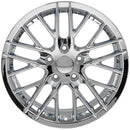 18" Replica Wheel CV08B Fits Chevrolet Corvette - C6 ZR1 Rim 18x8.5 Chrome Wheel