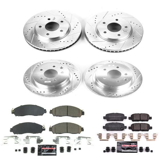 PowerStop Z23 Daily Driver Carbon-Fiber Ceramic Brake Pad and Drilled & Slotted
