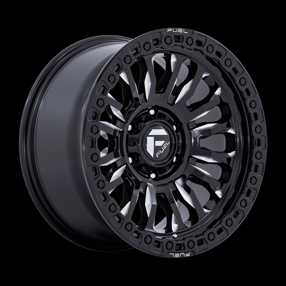 17X9 Fuel 1PC FC857 Rincon Gloss Black Milled 5X127 5X5 ET-12 Wheel Rim