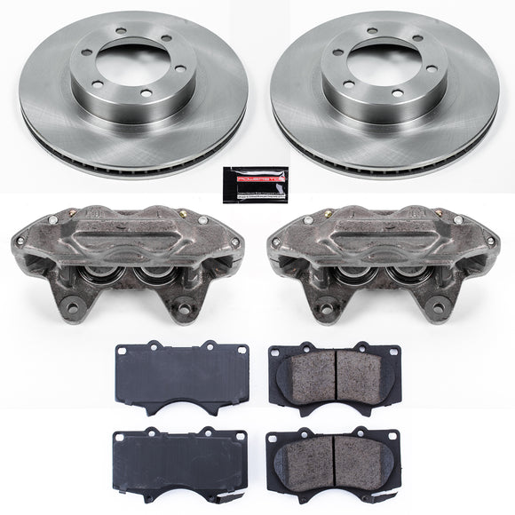 PowerStop OE Stock Replacement Low-Dust Ceramic Brake Pad, Rotor and Caliper Kit