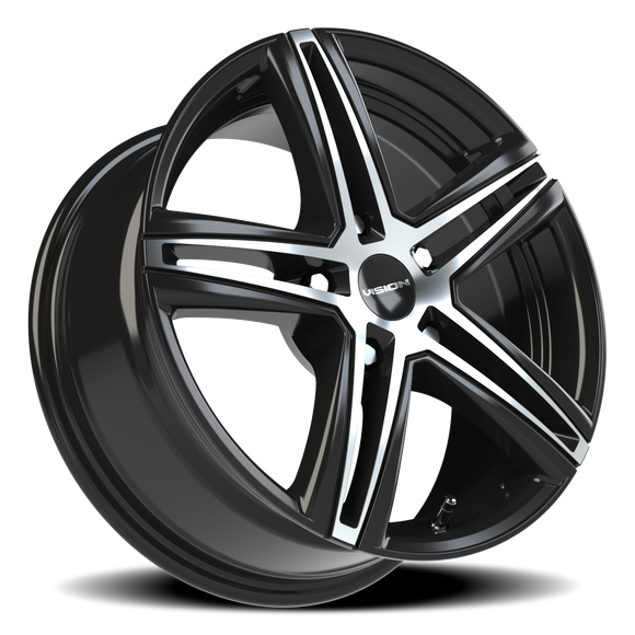 16X7 Vision 640 Nitrous Gloss Black Machined Face Wheel 5x114.3 5x4.5 ET40 CB73.