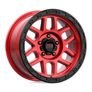 20X9 KMC KM544 MESA Candy Red With Black Lip 5X127 ET0 wheel/rim-3