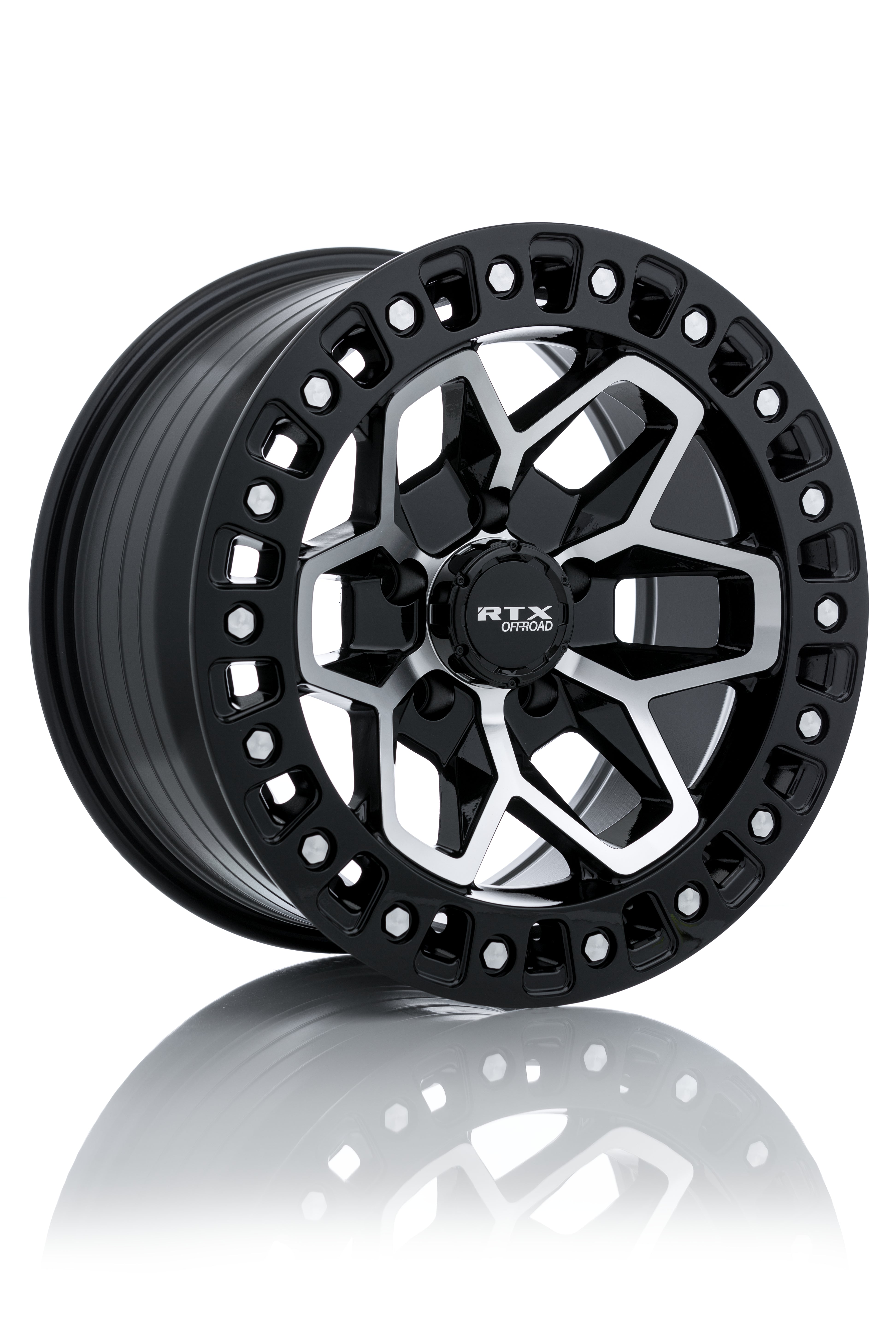 17x9 RTX Zion Black Machined 5x127 ET-15 wheel/rim