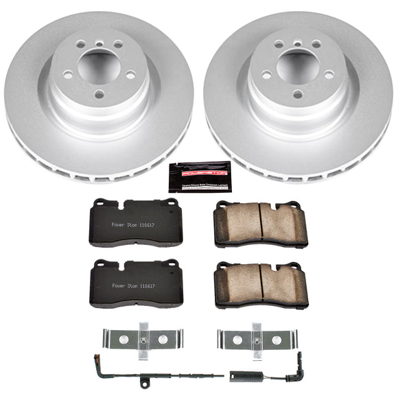 PowerStop Genuine Geomet Coated Rotor and Carbon-Fiber Ceramic Brake Pad Kit