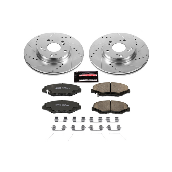 PowerStop Z23 Daily Driver Carbon-Fiber Ceramic Brake Pad and Drilled & Slotted
