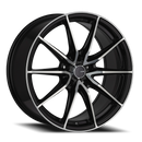 18X8 Enkei DRACO Black Mach Wheel/Rim 5x100 ET45 18-8 5-100 Each