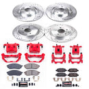 PowerStop Z23 Daily Driver Carbon-Fiber Ceramic Pads Drilled & Slotted Rotor & C