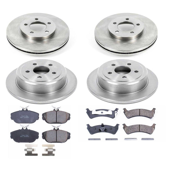 PowerStop OE Stock Replacement Low-Dust Ceramic Brake Pad and Rotor Kit
